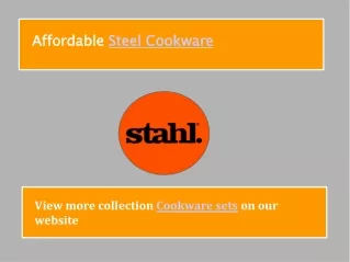 Buy Affordable Steel Cookware Sets Online in India - Stahl Kitchens