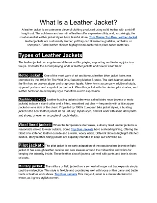 what is a leather jacket