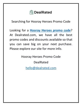 Searching for Hooray Heroes Promo Code