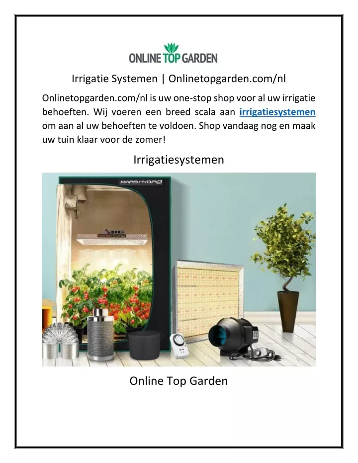 irrigatie systemen onlinetopgarden com nl