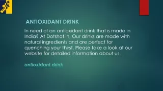 antioxidant drink