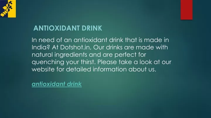 antioxidant drink