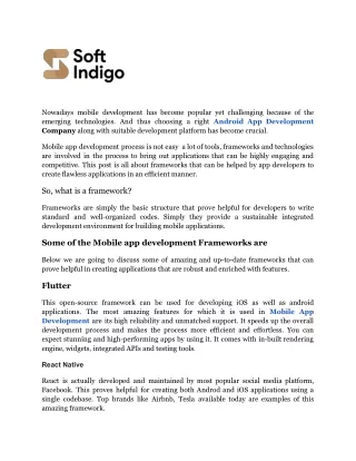 nowadays mobile development has become popular