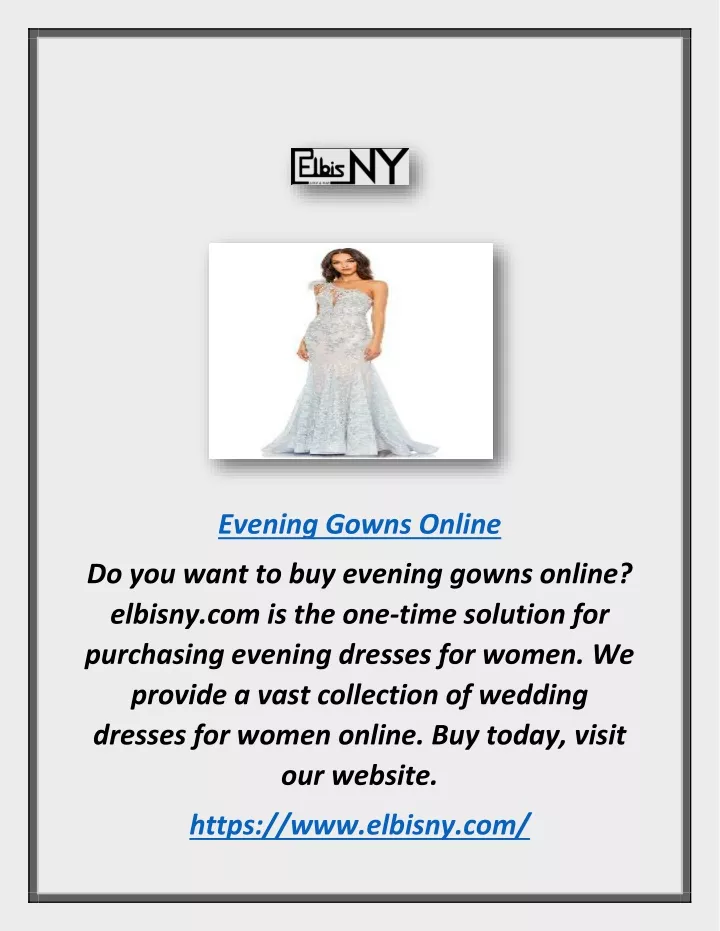evening gowns online