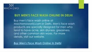 Buy Men's Face Wash Online In Delhi  Machismoworld.com