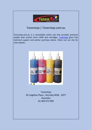 Tonerstop Tonerstop.com.au