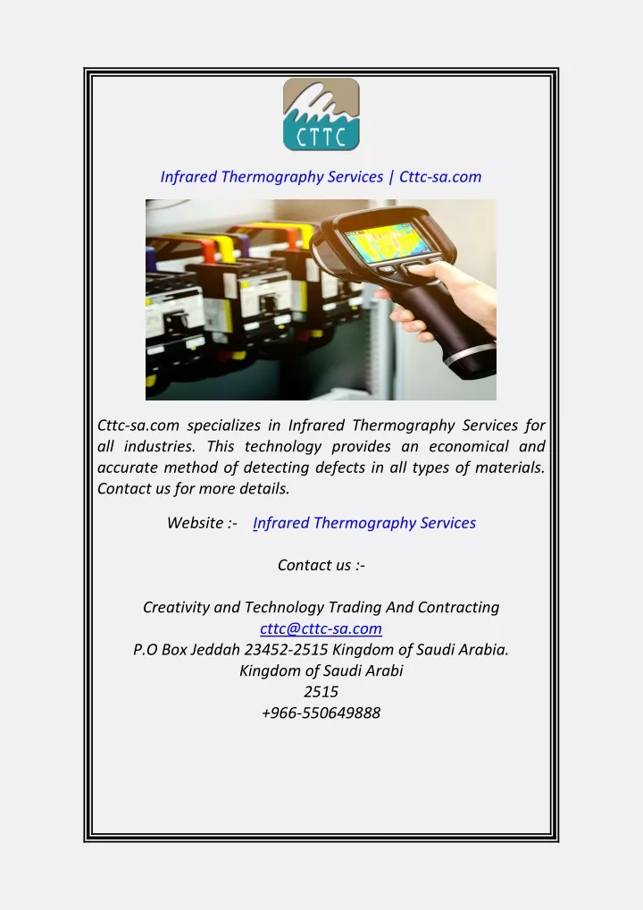 infrared thermography services cttc sa com