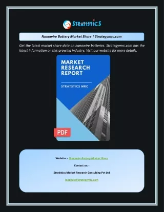 nanowire battery market share strategymrc com