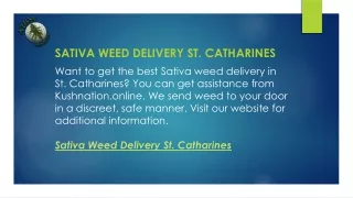 Sativa Weed Delivery St. Catharines  Kushnation.online
