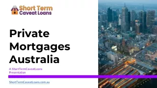 Private Mortgages Australia