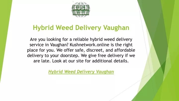 hybrid weed delivery vaughan