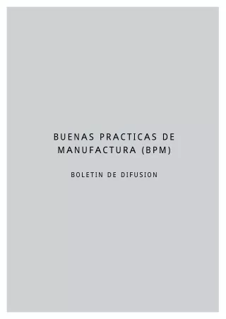 buena s pra ctica s de ma nufa ctura bpm