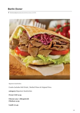 donerandgyros.ca-Berlin Doner