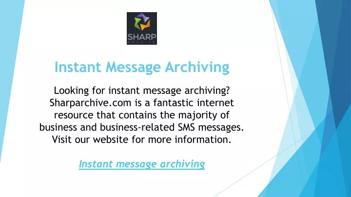 instant message archiving