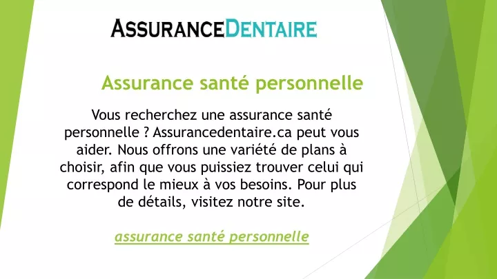 assurance sant personnelle