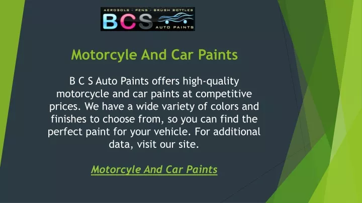 motorcyle and car paints