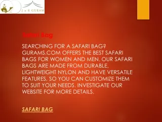 Safari Bag  Gurams.com