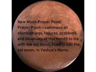 new moon prayer point prayer point i command