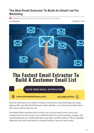 the best email extractor to build an email list