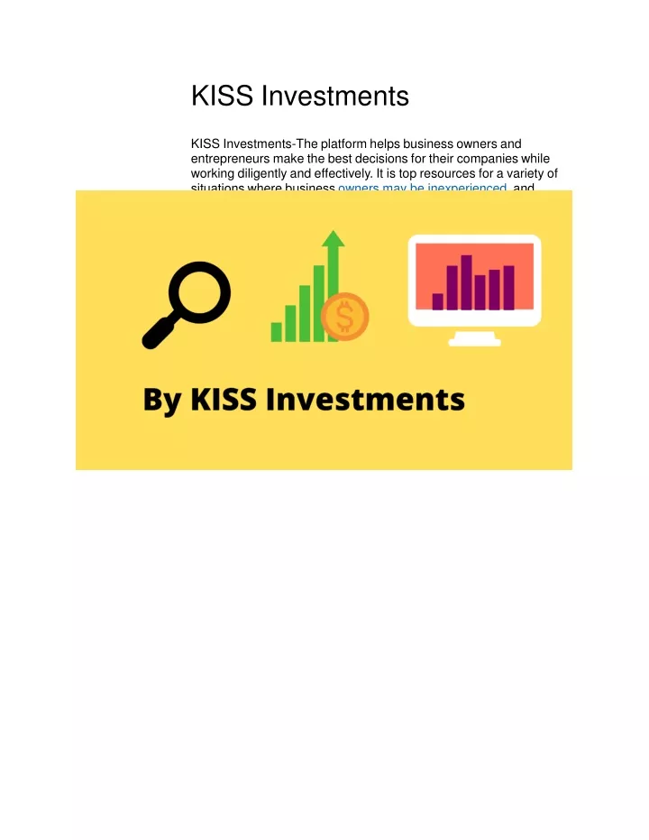 kiss investments kiss investments the platform