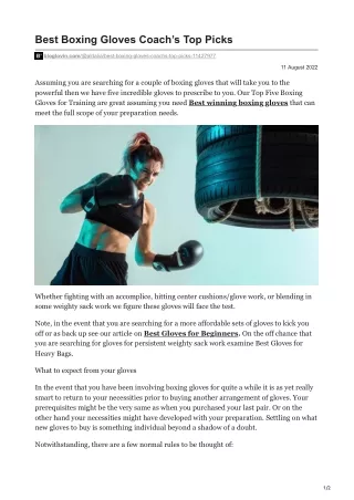 Best Boxing Gloves Coach’s Top Picks..