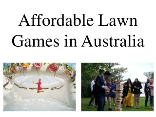 Affordable Lawn Games in Australia