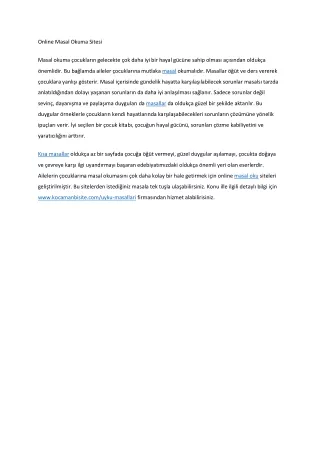 online masal okuma sitesi