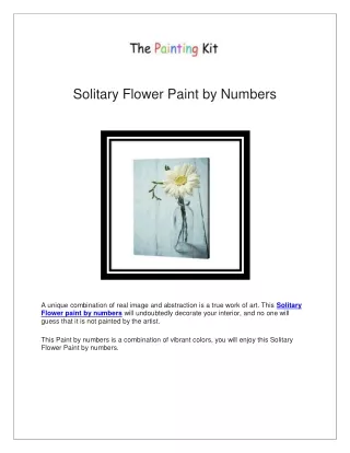 Solitary Flower Paint by Numbers