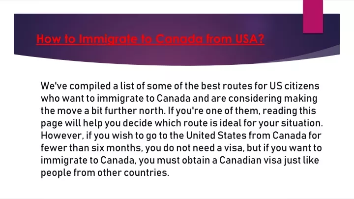 how to immigrate to canada from usa