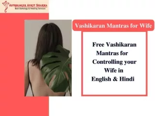 Vashikaran Mantras for Controlling your Wife in English and Hindi