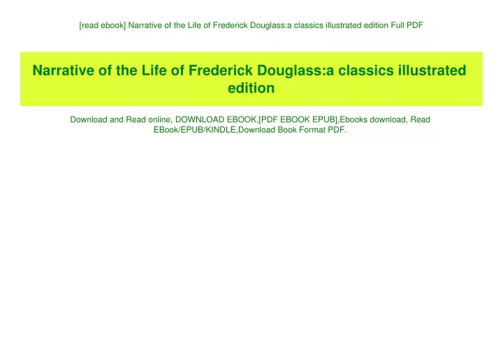 read ebook narrative of the life of frederick
