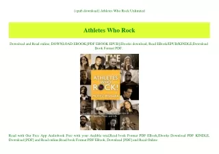 {epub download} Athletes Who Rock Unlimited