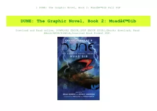 ^READ) DUNE The Graphic Novel  Book 2 MuadÃ¢Â€Â™Dib Full PDF