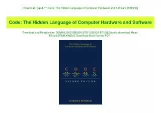 [Download] [epub]^^ Code The Hidden Language of Computer Hardware and Software [EBOOK]