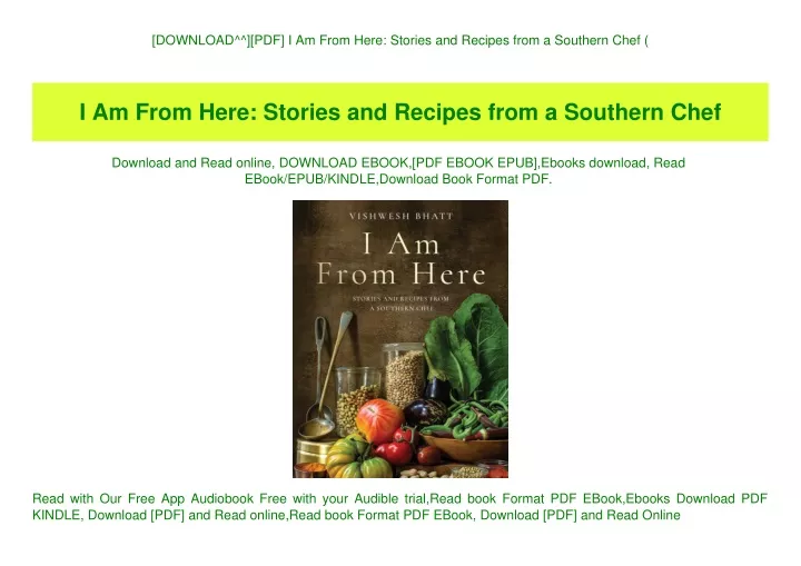 download pdf i am from here stories and recipes