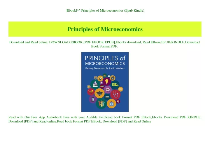 ebook principles of microeconomics epub kindle