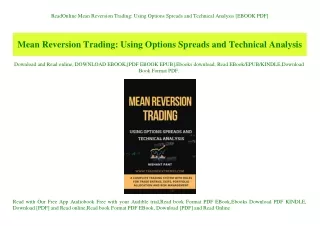 ReadOnline Mean Reversion Trading Using Options Spreads and Technical Analysis [EBOOK PDF]