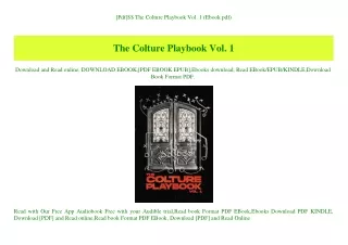[Pdf]$$ The Colture Playbook Vol. 1 (Ebook pdf)