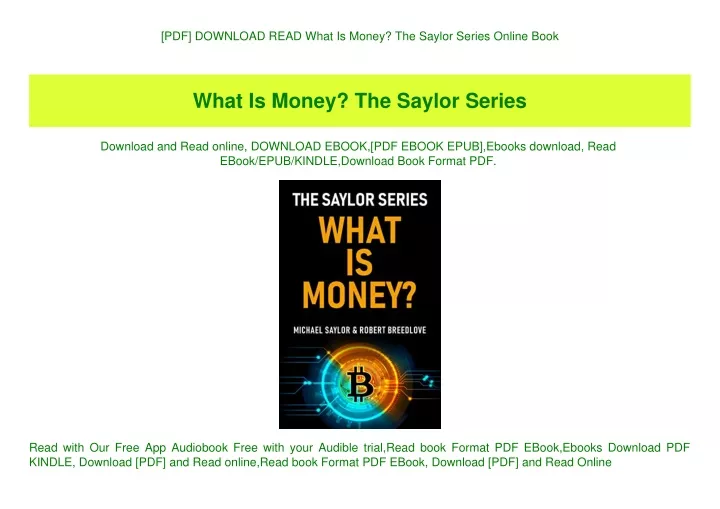 PPT - [PDF] DOWNLOAD READ What Is Money The Saylor Series Online Book ...