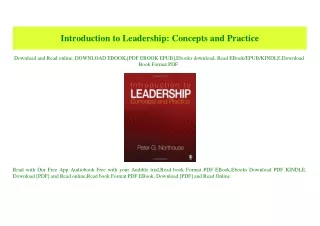 (READ)^ Introduction to Leadership Concepts and Practice Online Book
