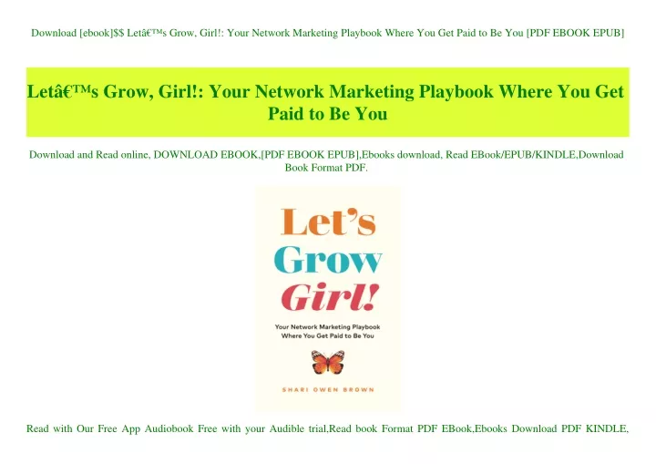 download ebook let s grow girl your network