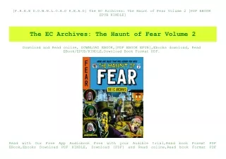 [F.R.E.E D.O.W.N.L.O.A.D R.E.A.D] The EC Archives The Haunt of Fear Volume 2 [PDF EBOOK EPUB KINDLE]