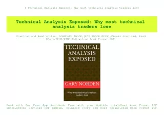 ^READ) Technical Analysis Exposed Why most technical analysis traders lose (DOWNLOAD E.B.O.O.K.^)