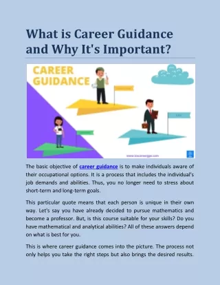 What is Career Guidance and Why It's Important