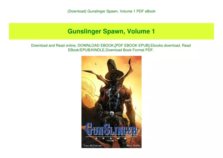 download gunslinger spawn volume 1 pdf ebook