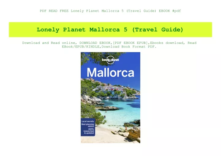 pdf read free lonely planet mallorca 5 travel