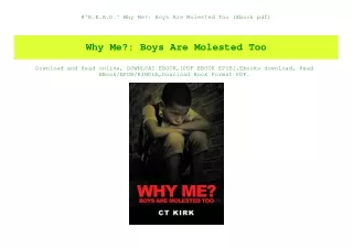 #^R.E.A.D.^ Why Me Boys Are Molested Too (Ebook pdf)