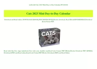 textbook cats 2023 mini day to day calendar