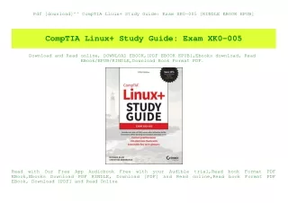 Pdf [download]^^ CompTIA Linux  Study Guide Exam XK0-005 [KINDLE EBOOK EPUB]