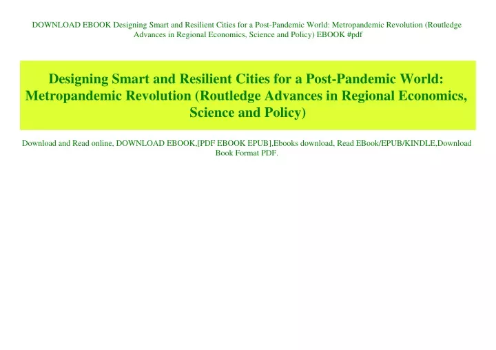 download ebook designing smart and resilient